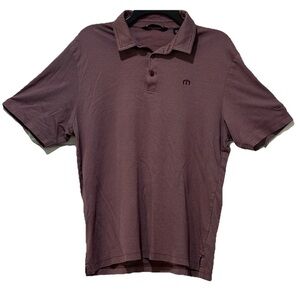 TRAVIS MATTHEW Golf Polo Maroon and White Men’s Size Medium